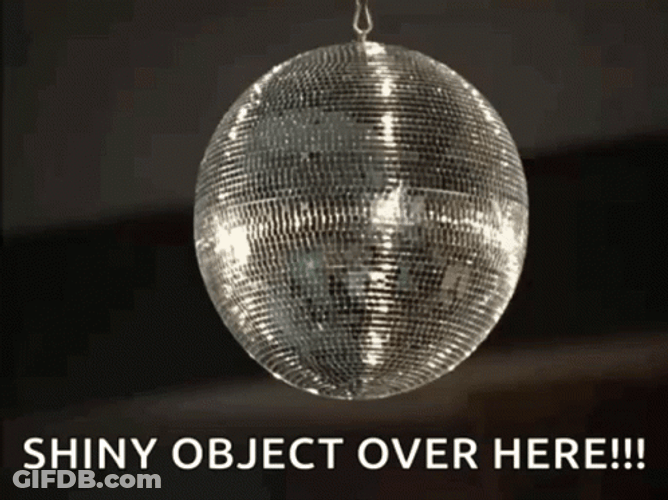 Disco Ball Shiny Object Over Here GIF