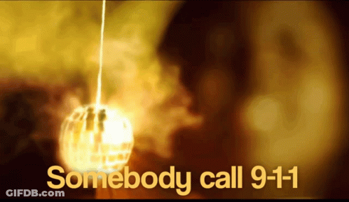 Disco Ball With Somebody Call 911 GIF