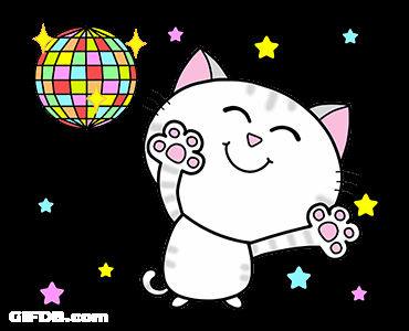 Disco Cat GIF