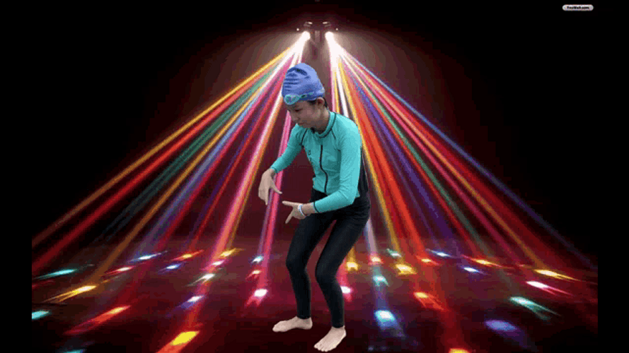 Disco Dancing Liong Hui Shan Swimsuit GIF