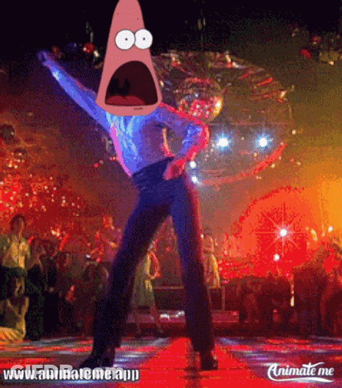 Disco Dancing Patrick Star Face Swap GIF