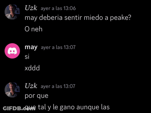 Discord Conversation Peake Vs Uzk GIF