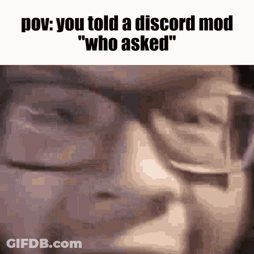 Discord Who Asked Mod GIF