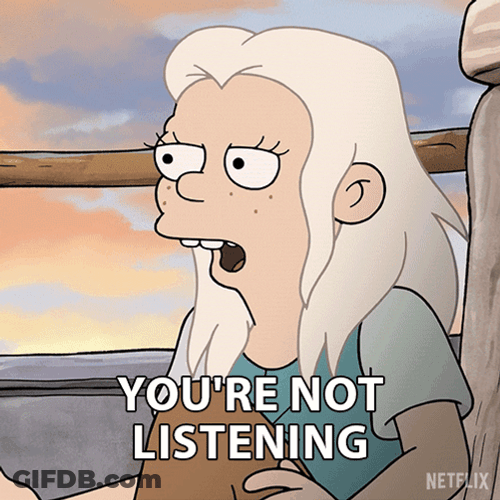 Disenchantment Princess Bean Not Listening GIF