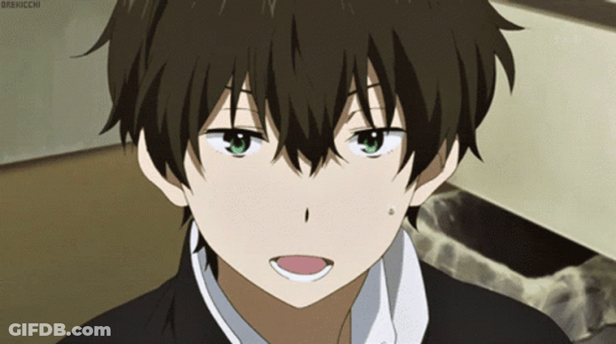 Disgusted Anime Boy Hyouka GIF