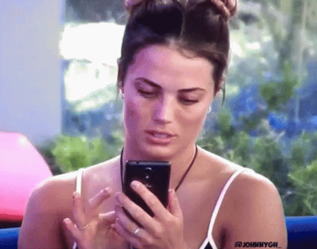 Disgusted Cellphone Swiper No Swiping GIF