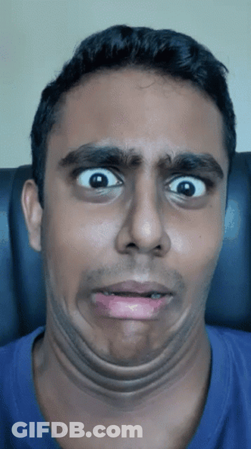 Disgusted Shocked Face GIF