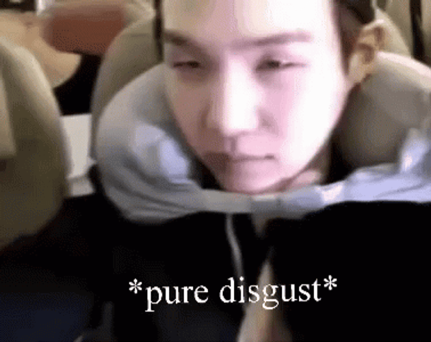 Disgusted Suga BTS GIF