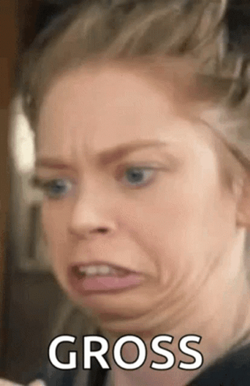 Disgusting Funny Girl Face Gross GIF