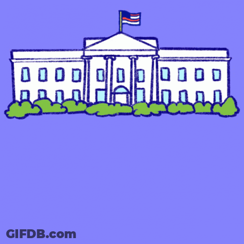 Disinfecting Service Truck Parked In Front Of White House GIF