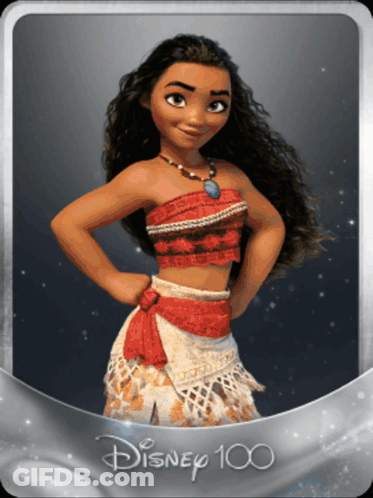 Disney 100 Card With Cartoon Character GIF