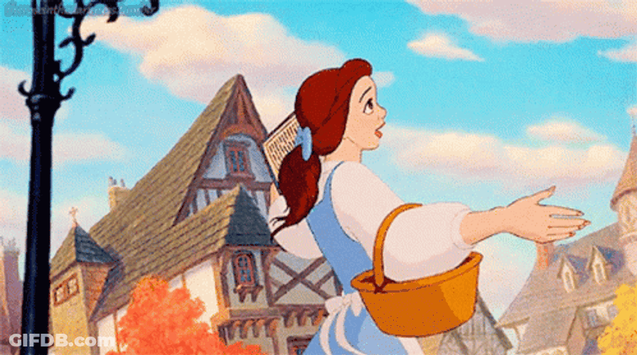 Disney Beauty And The Beast Belle Singing GIF