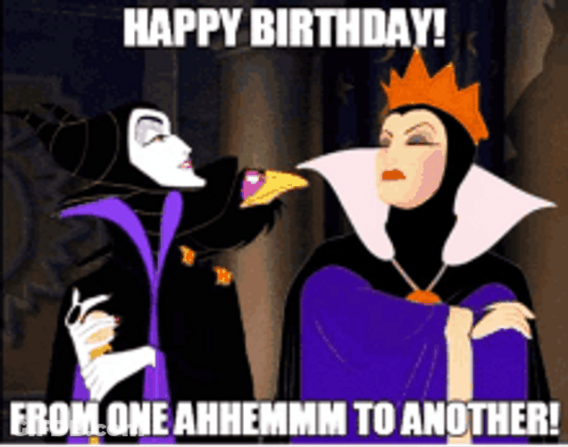 Disney Birthday Greeting Evil Queen Snow White GIF