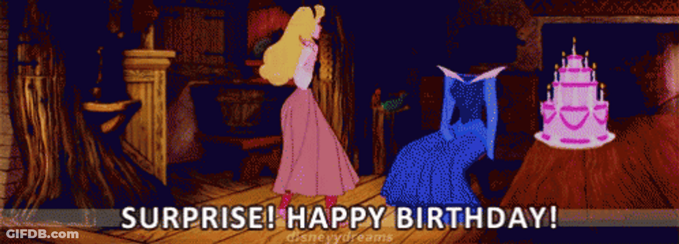 Disney Birthday Surprise Aurora Sleeping Beauty GIF