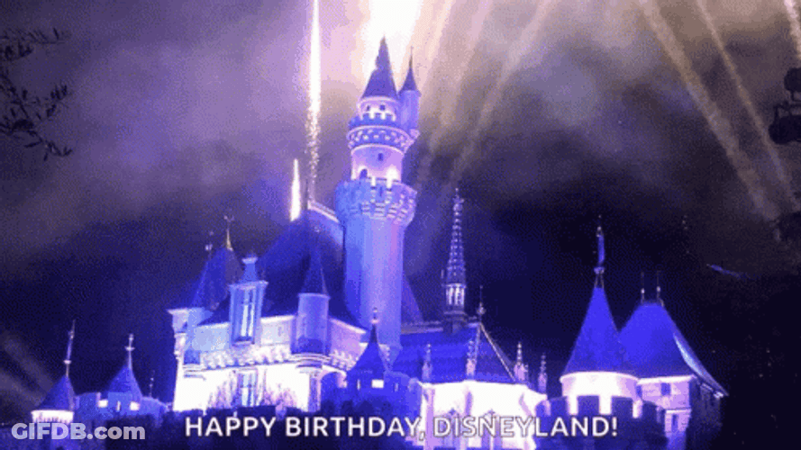 Disney Castle Happy Birthday GIF