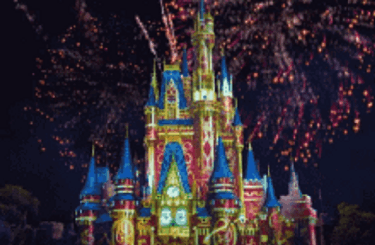 Disney Castle With Tinkerbell GIF