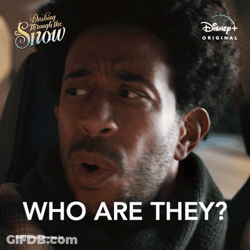 Disney Dash Through The Snow Poster Asking Who Are They GIF