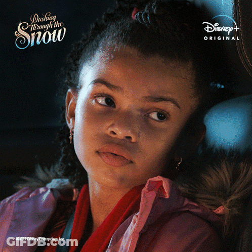 Disney Dashing Through The Snow Poster With Young Girl GIF
