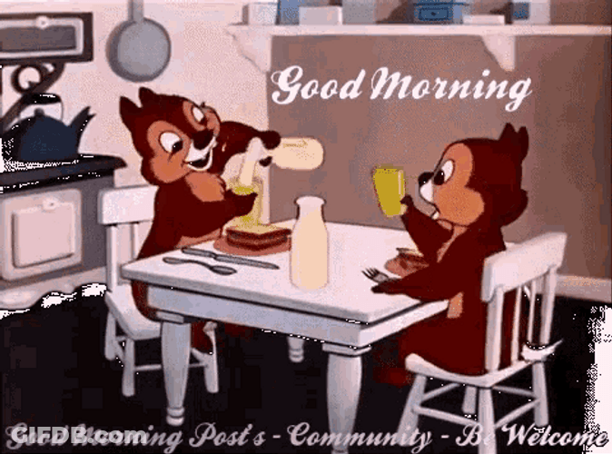 Disney Donald Duck Waving Good Morning Cartoon GIF