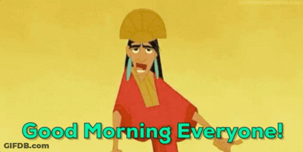 Disney Emperor Kuzco Good Morning Cartoon GIF