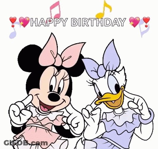 Disney Girls Happy Birthday GIF