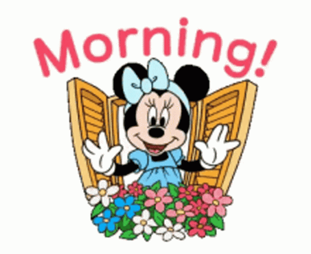 Disney Good Morning Minnie Mouse Winking GIF