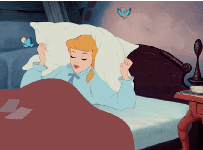 Disney Good Morning Sleepy Cinderella GIF