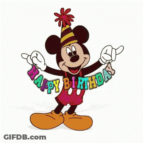 Disney Happy Birthday Banner GIF