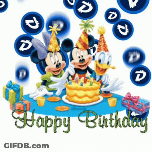 Disney Happy Birthday Cake GIF