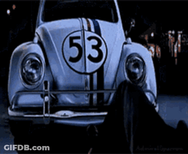 Disney Herbie Beatle Funny Car Panic GIF