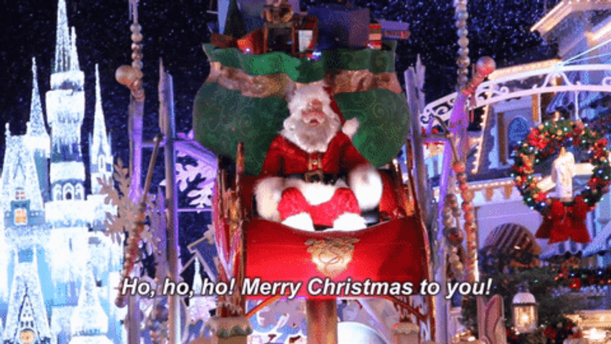 Disney Land Santa Claus Christmas Parade GIF