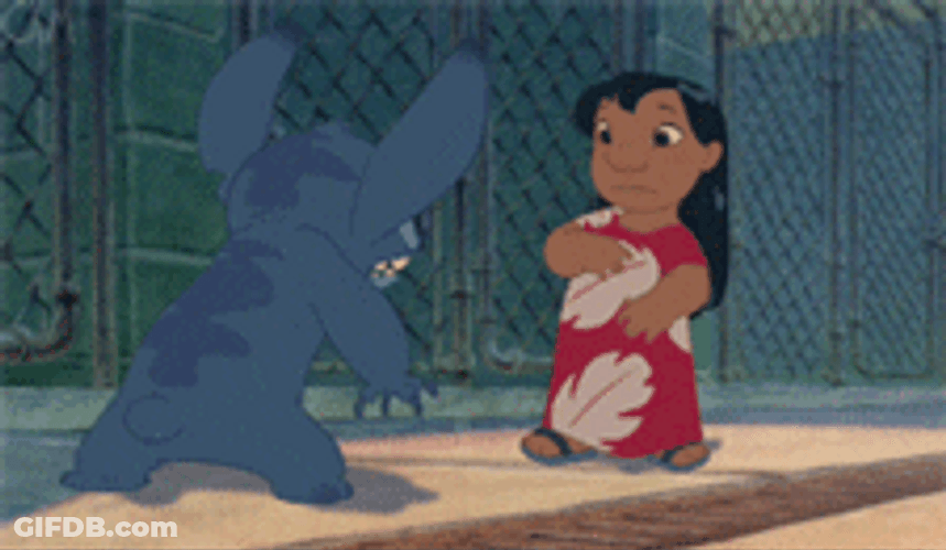 Disney Lilo And Stitch Cute Sweet Hug GIF