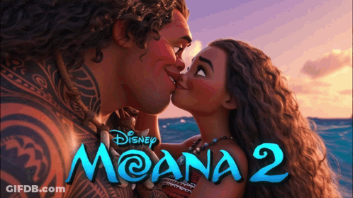 Disney Moana 2 Man And Woman Kissing GIF