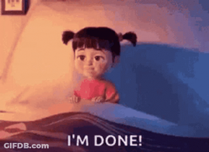 Disney Pixar Monsters Inc Mary Gibbs Boo Good Night Sleep GIF