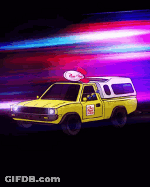 Disney Pixar Pizza Planet Funny Car GIF