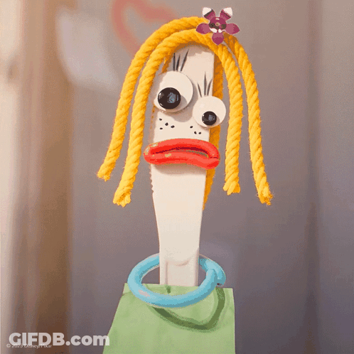 Disney Pixar Stick Figure With Yellow Hair GIF