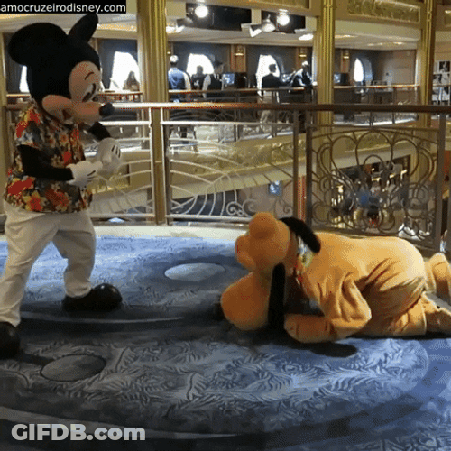 Disney Pluto Mickey Mouse Mascot GIF