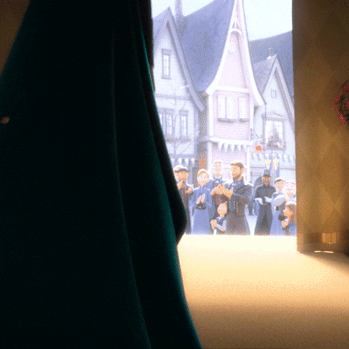 Disney Princess Anna Facing Her People GIF