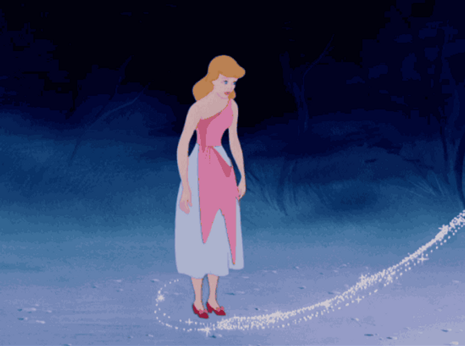 Disney Princess Cinderella Gown Transformation GIF