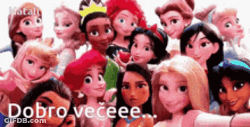 Disney Princess Dolls Posing Dobro Veeee GIF