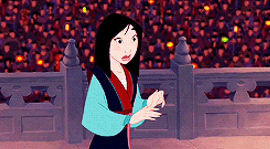 Disney Princess Mulan Turned Around And People Bow GIF
