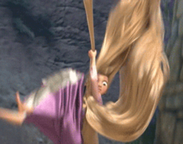 Disney Princess Rapunzel Hanging GIF