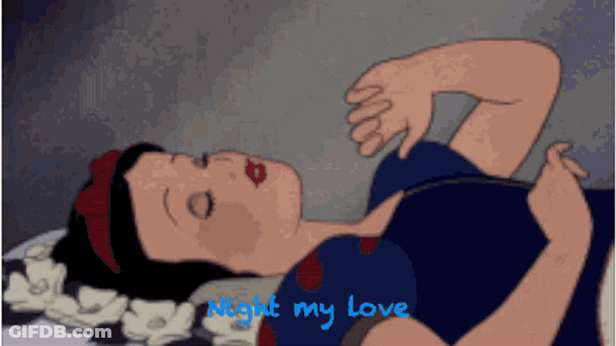 Disney Princess Snow White Good Night Love GIF