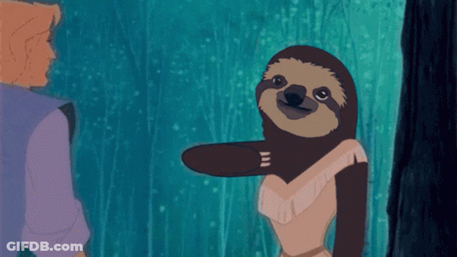 Disney Sloth Waving GIF
