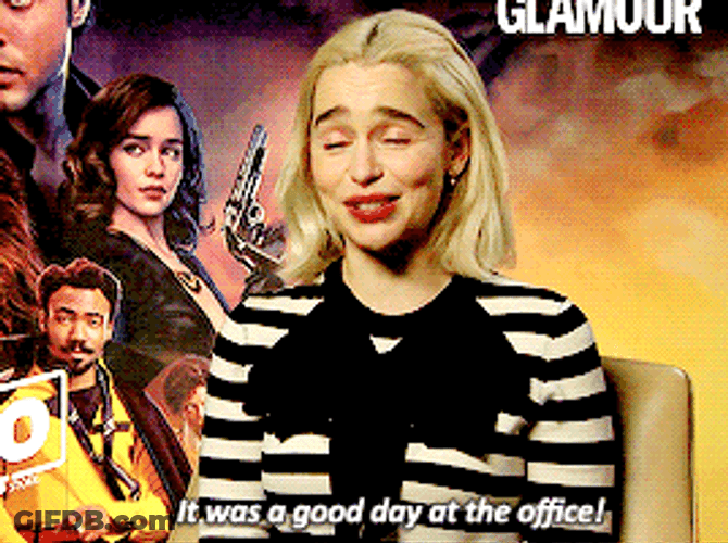 Disney Star Wars Emilia Clarke Big Laugh GIF