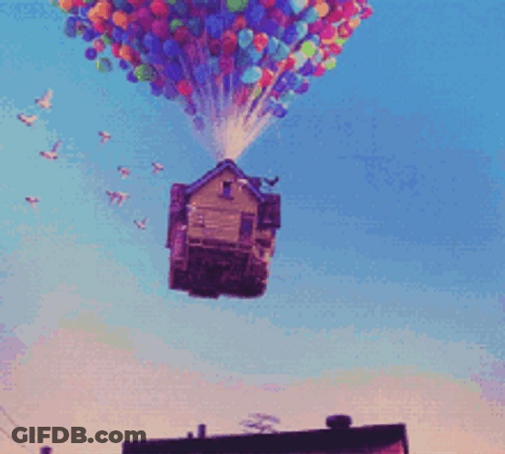 Disney Up Balloons Flying Its Free Real Estate GIF