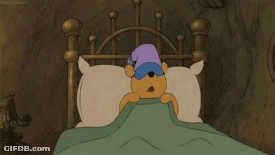 Disney Winnie The Pooh About To Sleep GIF