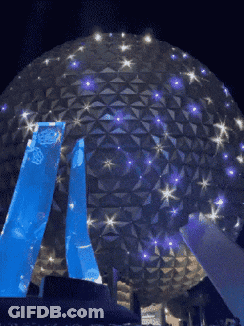Disney World Colorful Globe GIF