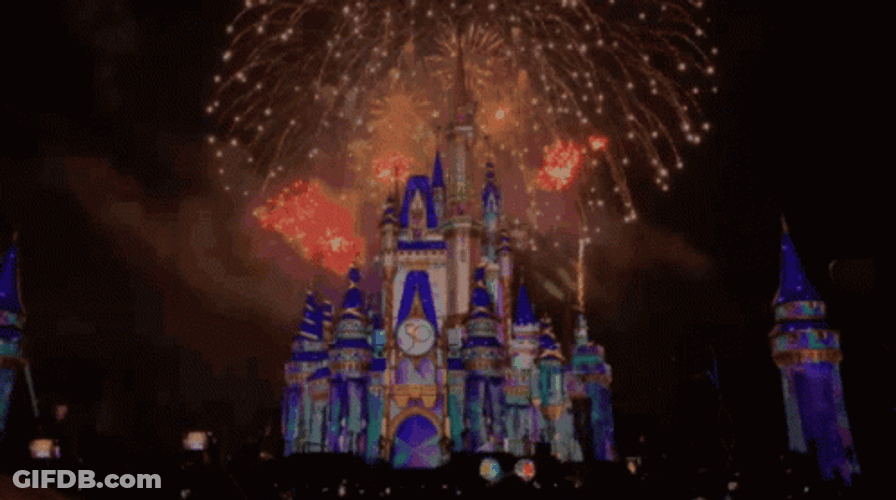 Disney World Cool Fireworks Display GIF