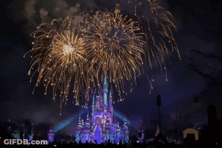 Disney World Incredible Fireworks Display GIF